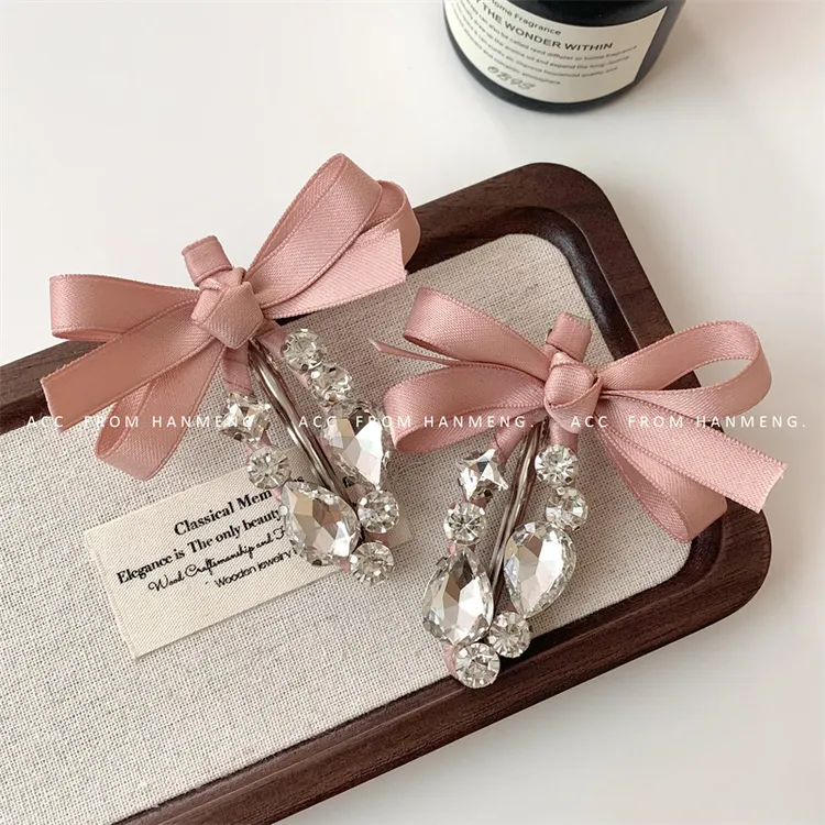 甜酷辣妹风爆闪结发夹张元英同款水晶镂空发卡刘海侧边夹头饰