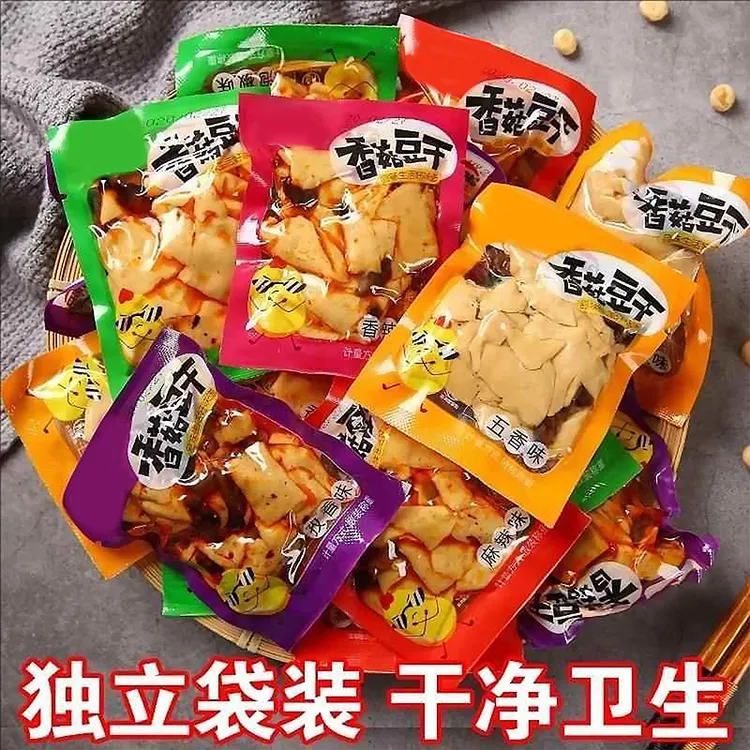 香菇豆干豆腐干五香麻辣味独立包解美味宿舍零食即食追剧饱腹速食