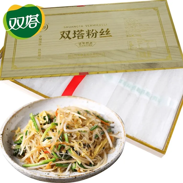 山东龙口绿豆粉丝木质礼盒适合年货过节送礼