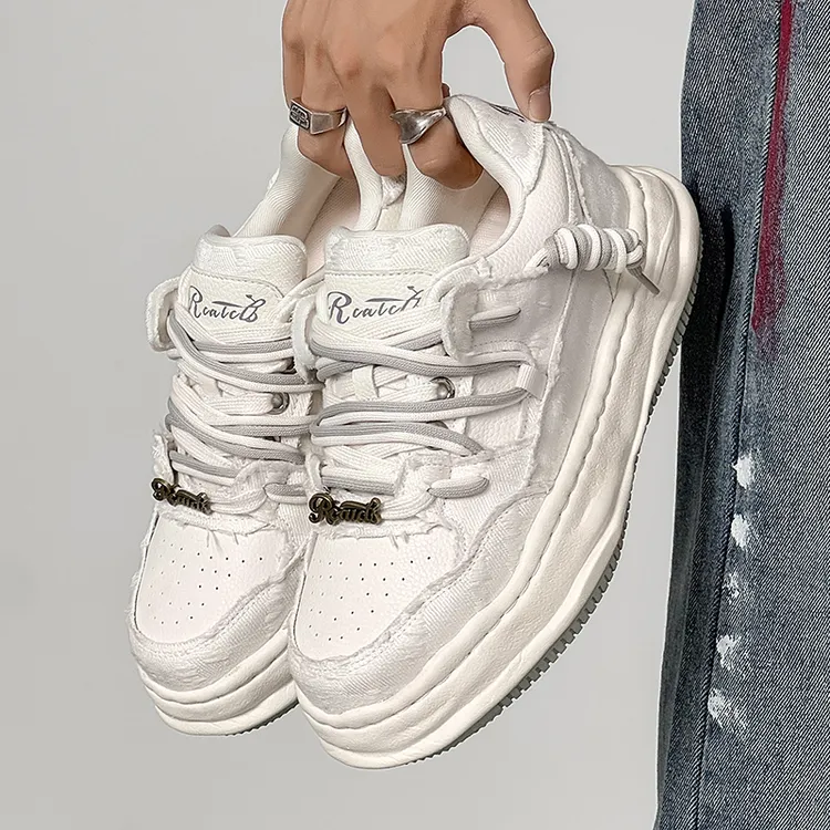 情侣款隐形增高7cm四季通用低帮时尚休闲板鞋男复古百搭运动鞋女