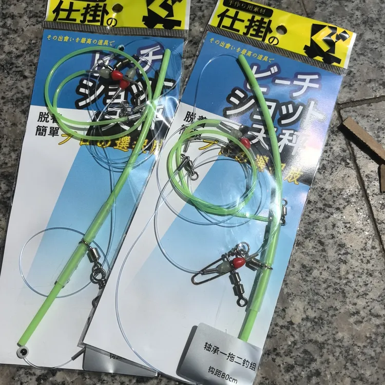 高速顺滑防缠绕一拖二海钓中通管钓组适用多种鱼类天平