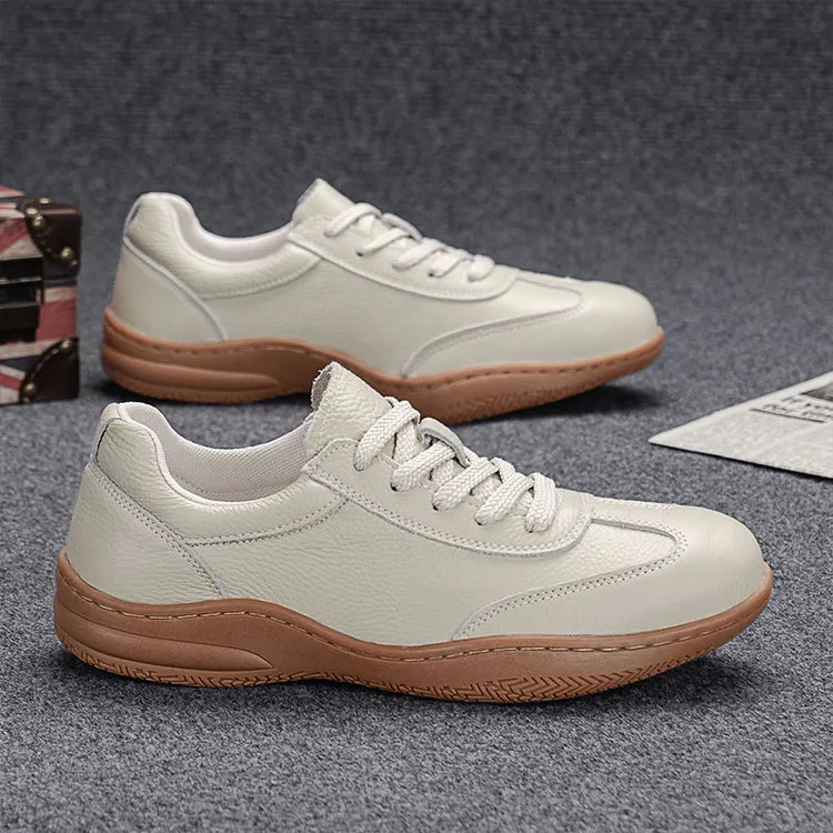 【头层牛皮】2025新款板鞋男生爆款男款秋季休闲百搭小白鞋子潮男鞋