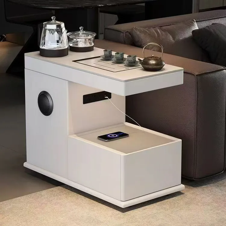 实木可移动茶几多功能可烧水泡茶台客厅沙发边柜侧边柜轻奢高级感