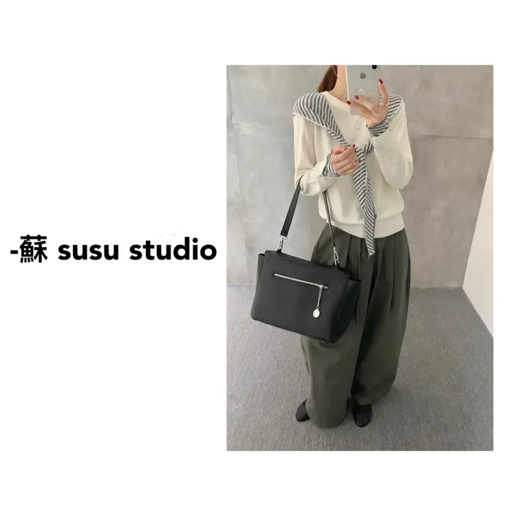 JS韩版圆领长袖针织衫配披肩两件套女秋季气质百搭修身上衣0903
