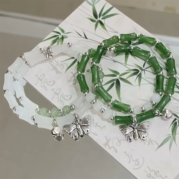 非金属仿水晶手链 冰透白色男女通用精美