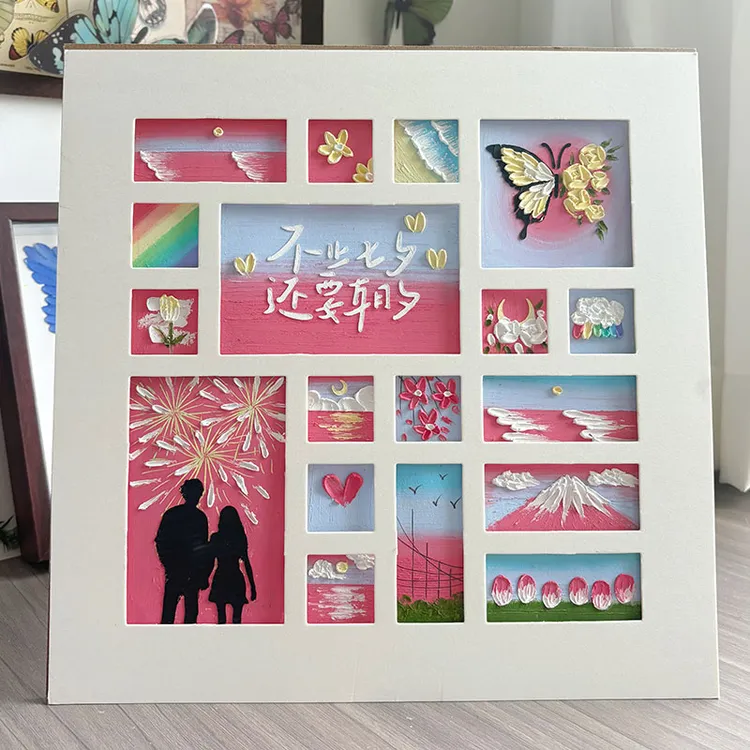 七夕情人节情侣周年纪念日礼物手工diy油画创意礼品送男女朋友