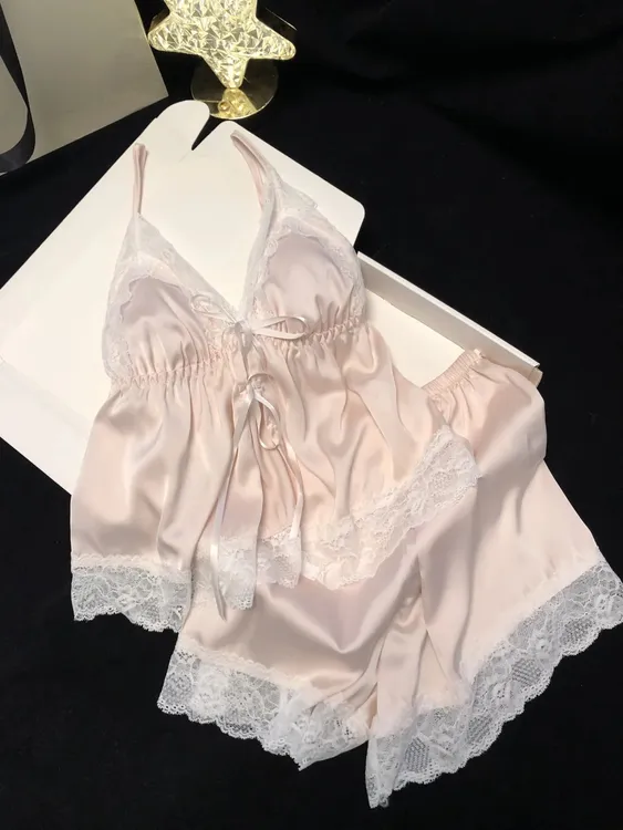 【DMXJ大梦想家】甜美可爱简约纯色睡衣女装夏季新款宽松家居服套装
