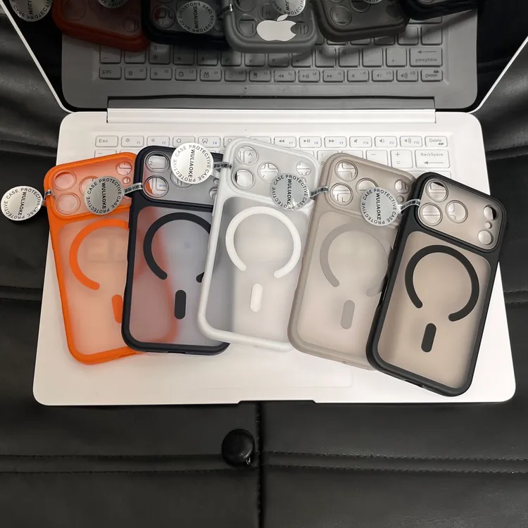 磁吸磨砂可拆卸镜头框镂空ai按键适用苹果iPhone17promax手机壳16