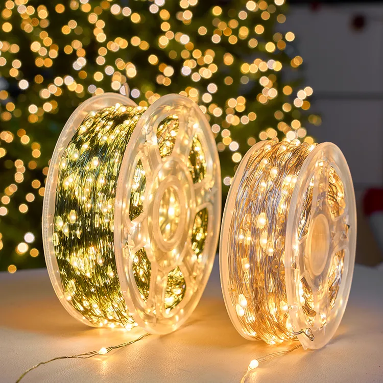 圣诞树装饰灯串led彩灯圣诞节装饰品场景氛围布置闪灯星星灯铜线