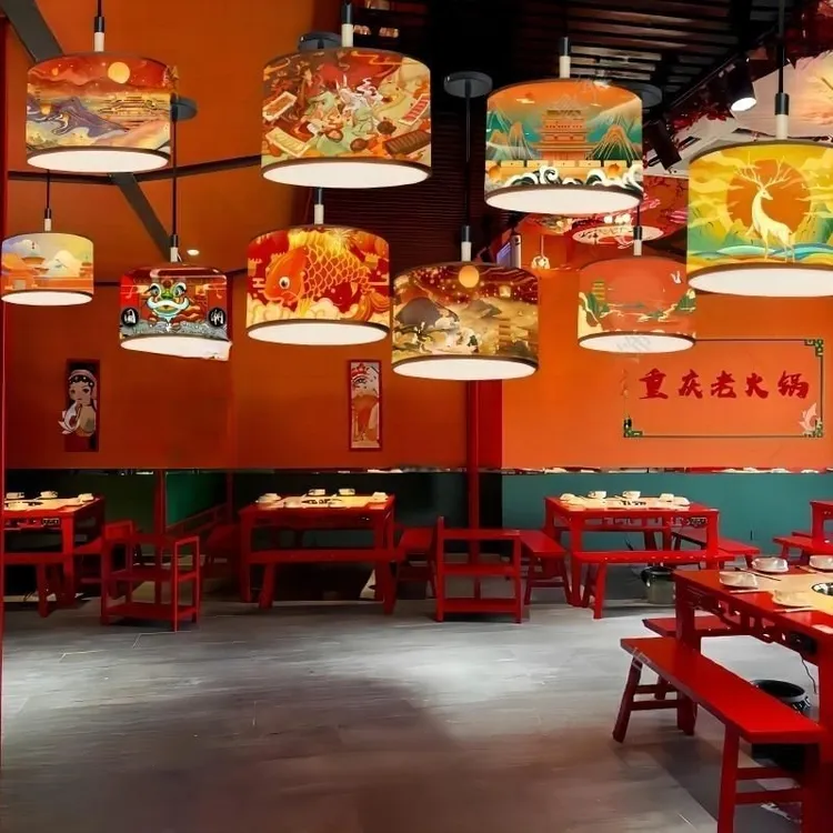 国潮风吊灯中式灯笼火锅店饭店餐饮店酒店串串餐饮店中国风吊灯