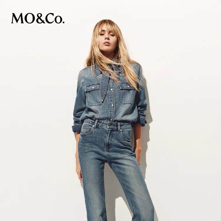 【全球代言人 张曼玉同款】MOCO牛仔衬衫2026春新品MBF1SHT016