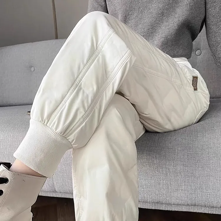 轻薄羽绒裤女外穿2025冬季新款东北零下40度防风防寒保暖束脚棉裤