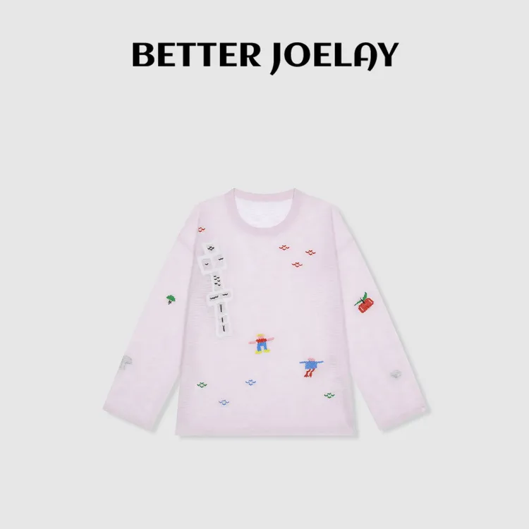 （MY）BETTER JOELAY-【奇趣萌袖】时尚百搭简约T恤长袖休闲风LL5889