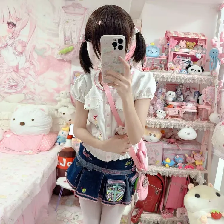 卡拉猫猫酱现货日系mp软妹女儿服稀有款刺绣可爱萌系纯棉百搭外套