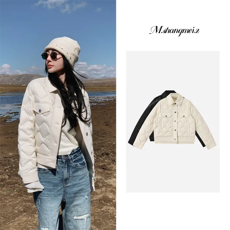 M.SHANGMEI.Z/沐熙【云野里】美大哥翻领菱格保暖羽绒服外套X082962