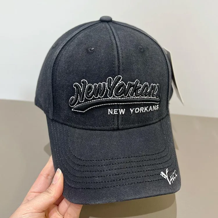 2025韩版字母刺绣棒球帽子女春秋字母显脸小休闲百搭鸭舌帽男美式