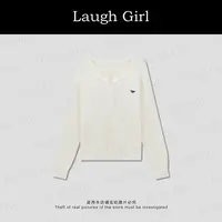 楚楚君 Laugh girl【温文尔雅】圆领纽扣开衫三角标毛衣XL531085J