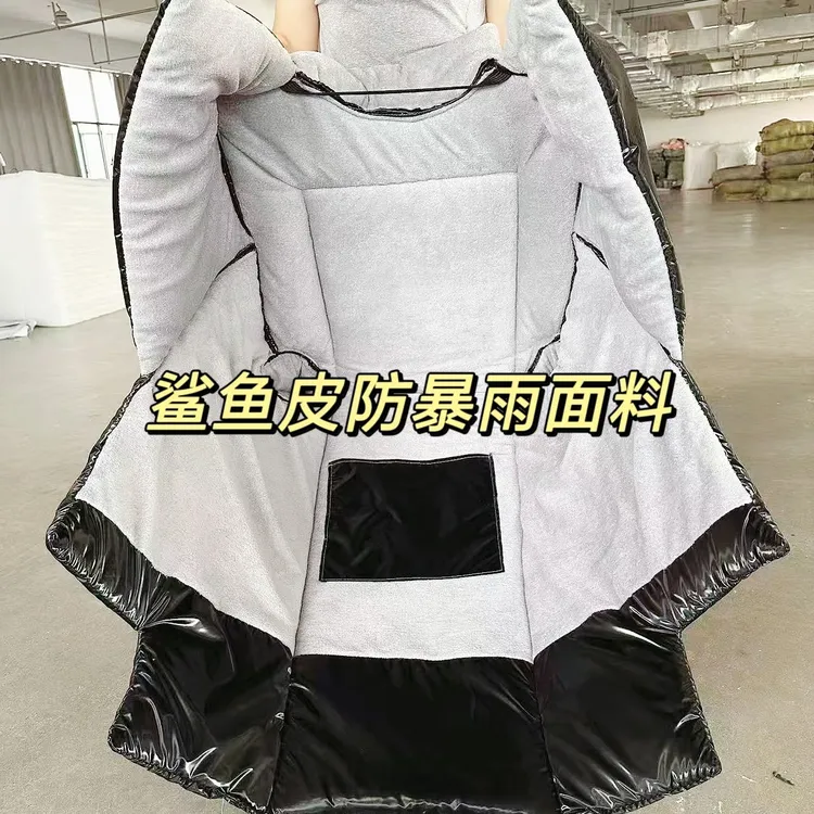鲨鱼皮防暴雨雪冬季挡风被2025加绒电动车挡风被加厚保暖