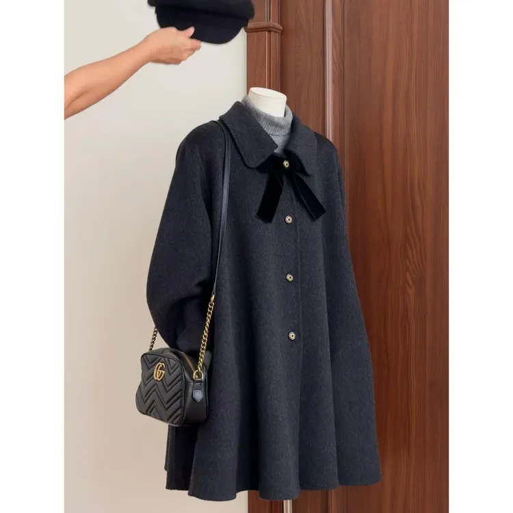 法式复古千金风斗篷外套大衣女2025秋冬新款设计感高级感气质上衣