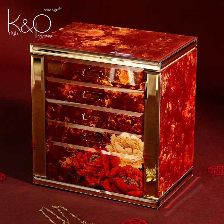 首饰盒/箱 新款精致首饰收纳盒轻奢送礼婚庆礼物高级大容量首饰盒