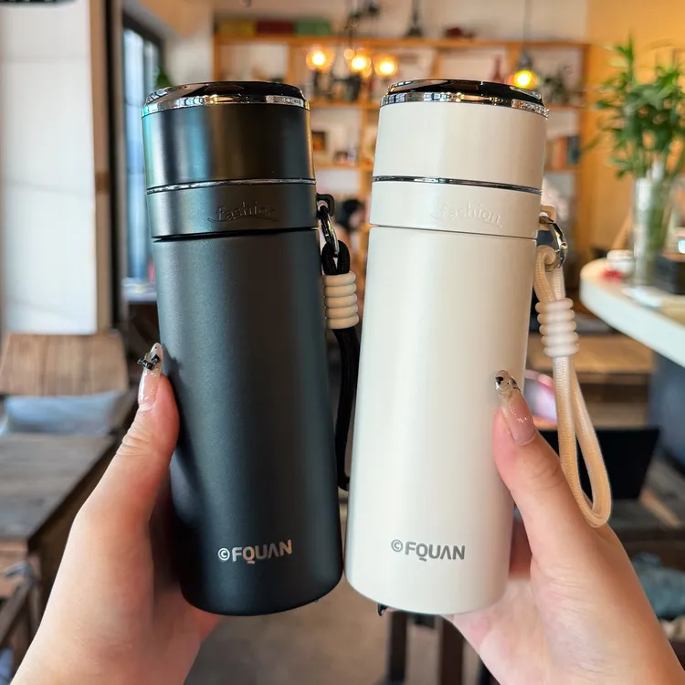 保温杯女士2025新款高颜值泡茶水杯男款316不锈钢茶水分离泡茶杯