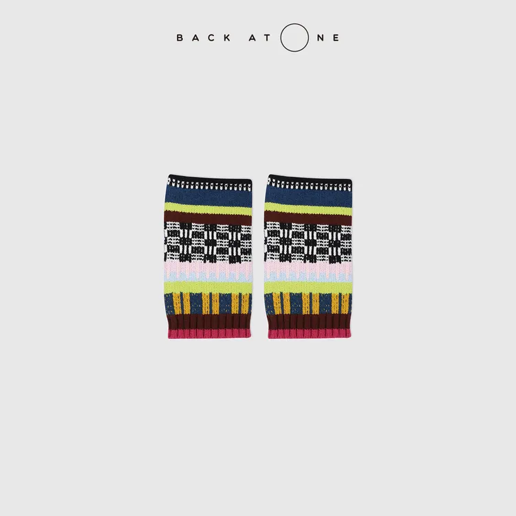 BACKATONE“甜梦彩条”羊毛彩色吸湿排汗针织绑腿 BFF-3AP517H-K