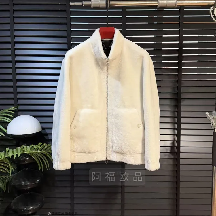 男士L*P冬季绒感羊毛混纺飞行员外套25156保暖夹克加厚秋冬