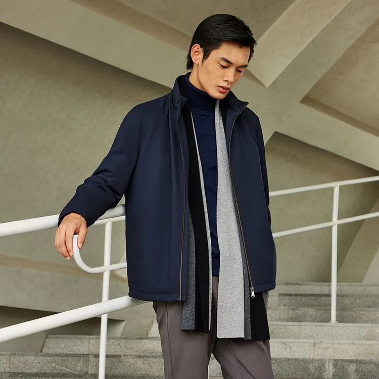 【90白鹅绒＋立领可脱帽】25秋冬新琥珀风新升级男商务鹅绒服羽绒服