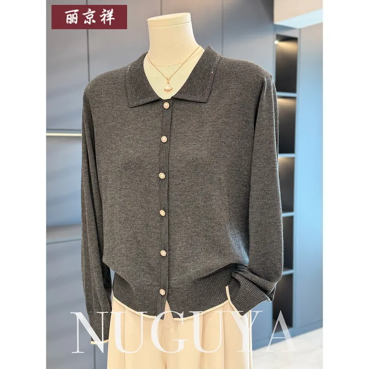 时尚休闲妈妈装针织衫女秋装新款衣服4050上衣气质百搭中年打底衫