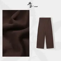 麻享【宝藏裤】醋酸山羊绒茧型休闲裤女士松紧腰女士长裤FSY51048