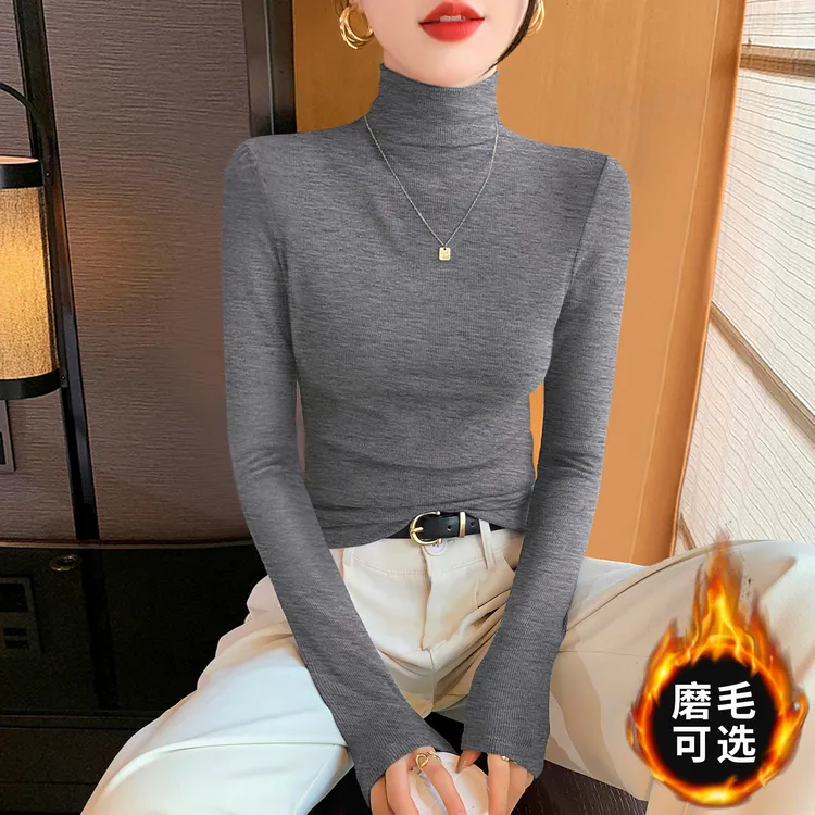 高领打底衫女秋冬季内搭2025新款修身洋气长袖高级感黑色针织上衣