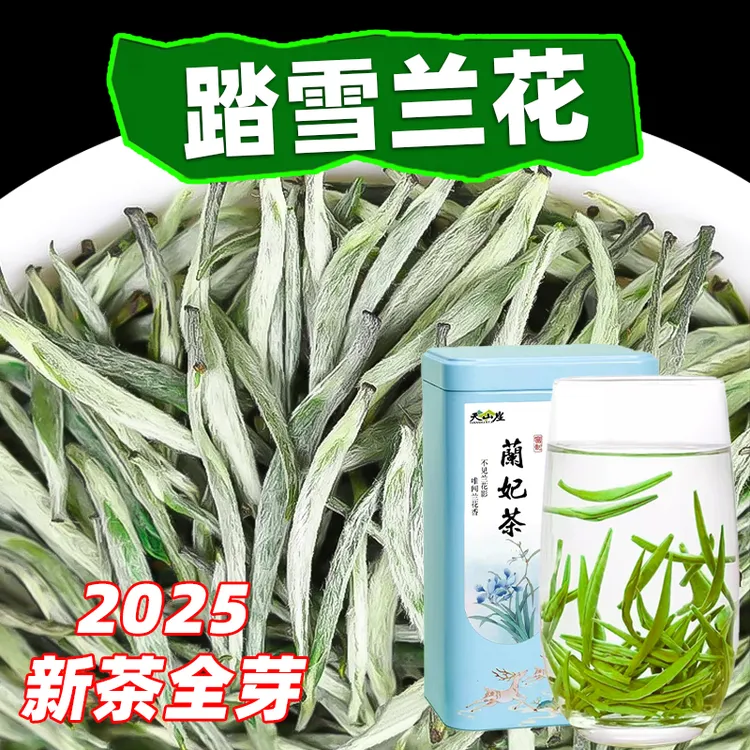 2025新茶踏雪花茶全芽兰妃茶兰妃碧池级雪芽嫩芽浓香型兰花香