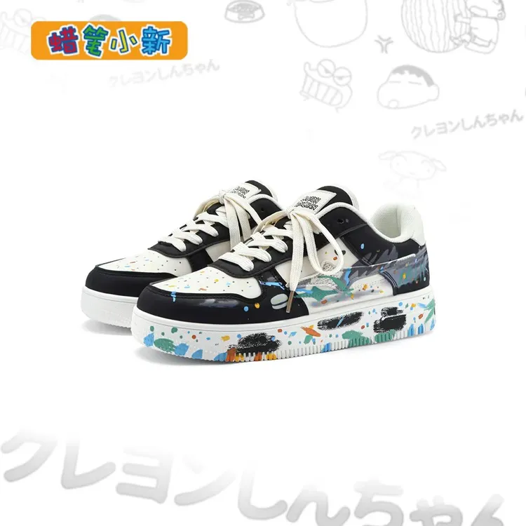 蜡笔小新鞋子男款爆款2025新款干净感痞帅男鞋时尚厚底百搭旅游鞋