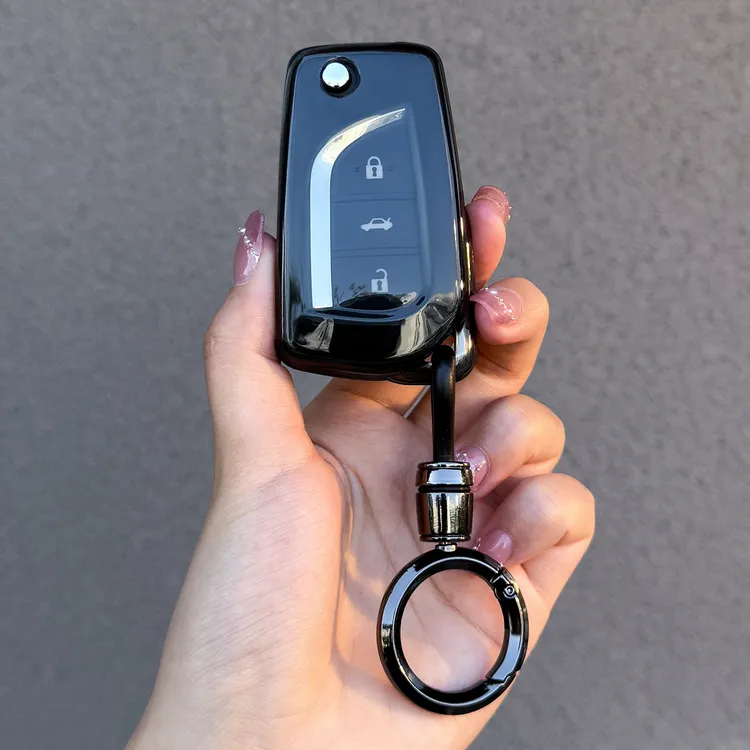 丰田rav4荣放折叠钥匙套卡罗拉锐放锋兰达凯美瑞亚洲龙雷凌包壳扣