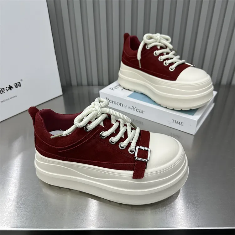 女款休闲百搭厚底运动时尚春季小众ins低帮韩版系带秋季潮流板鞋