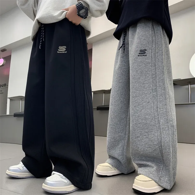 男童裤子春秋2025新款儿童宽松休闲裤秋装大童初中生直筒运动长裤
