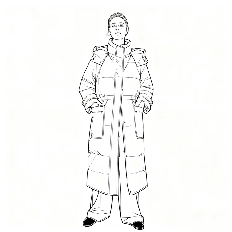 【MonTendre】秋冬新款 E 长款连帽可拆卸立领设计轻暖鹅绒羽绒服