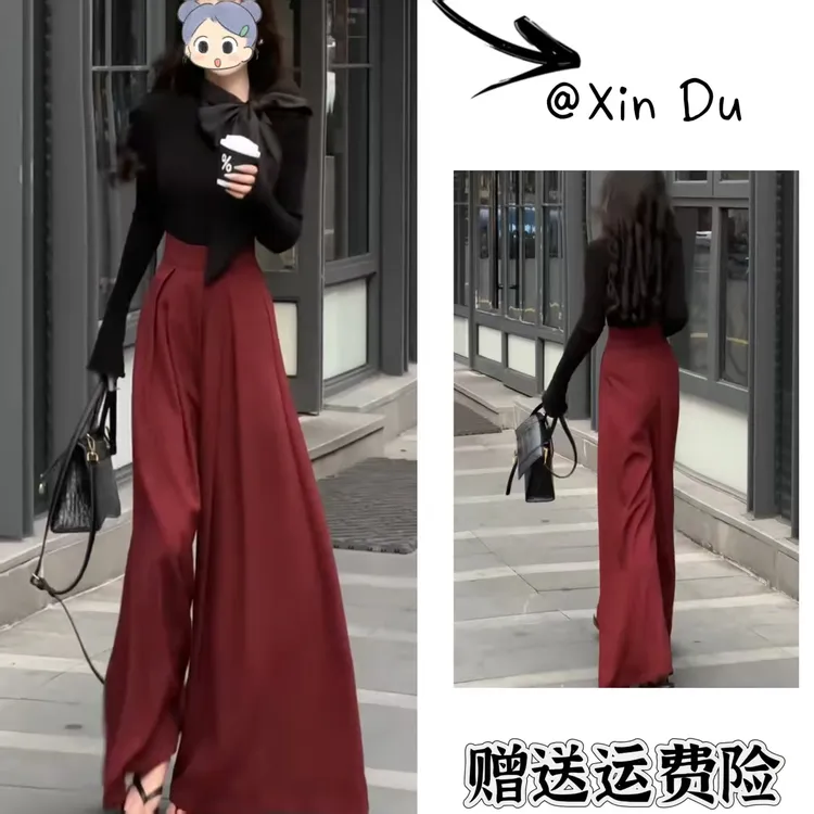2025秋季新款时尚显瘦气质女士网红洋气两件套百搭款D23348