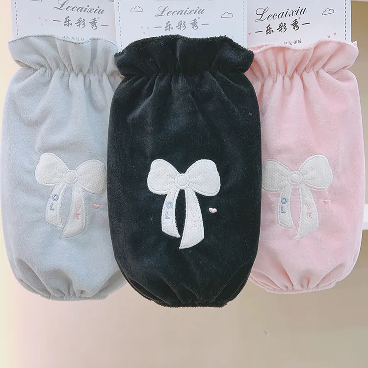 2025冬季新款防污袖套中长款套袖可爱学生成人袖头工作防脏护袖