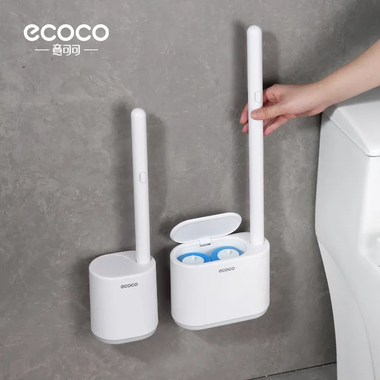 ecoco一次性马桶刷头壁挂厕所清洁刷子替换头卫生间刷厕神器长柄