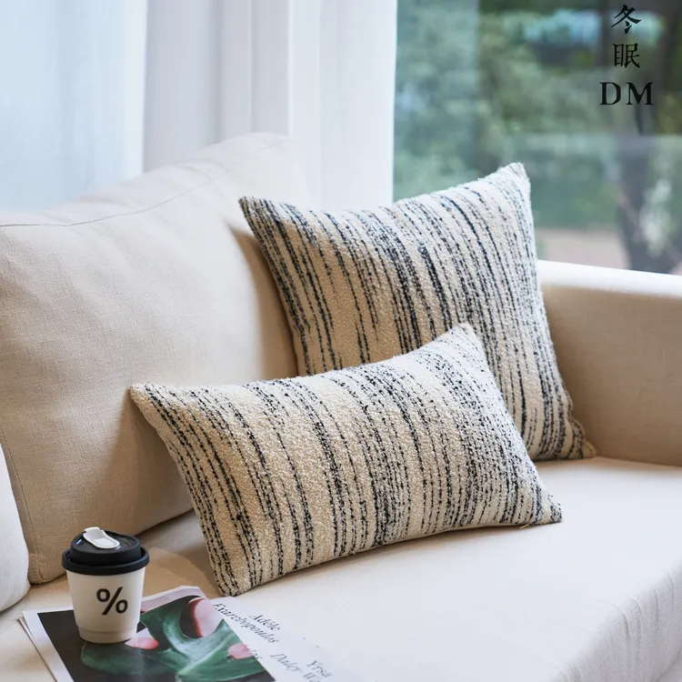 法式复古高级感奶油风棉麻腰枕车载抱枕侘寂风民宿沙发客厅靠背垫