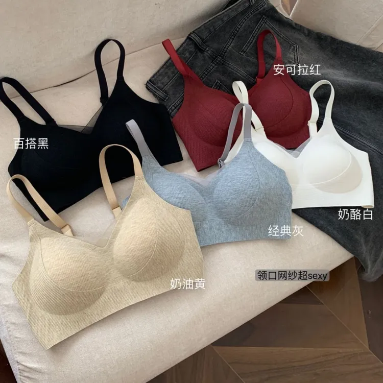 高定暖肌磨毛双提拉防下垂内衣女收副乳聚拢舒适裸感女士文胸薄款