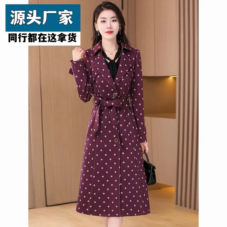 梵乐芬杭州意法风衣高端外套新款2025夫人品牌中长款大衣高档女风