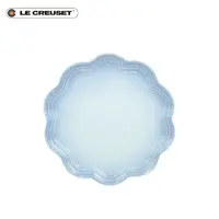 酷彩LE CREUSET创意花边碗盘碟22厘米花边碟水晶蓝