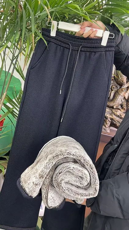 女士加绒抽绳休闲裤9927-A116