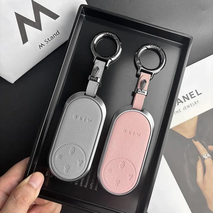 适用问界m9m8钥匙套m7焕新版华为汽车aito专用配件M5包扣卡片壳
