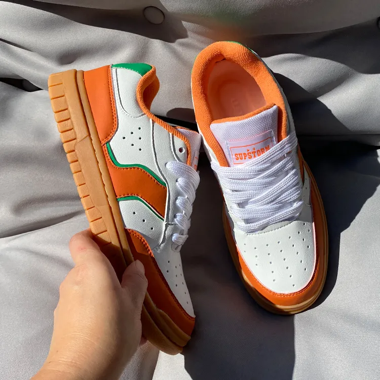 休闲风女鞋系带春秋平跟亲子鞋百搭鞋子复古潮鞋男鞋德训鞋大码鞋