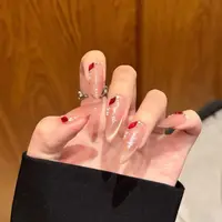 【红颜泪】秋冬美拉德显白美甲含锆拼钻猫眼8091806 纯手工穿戴甲