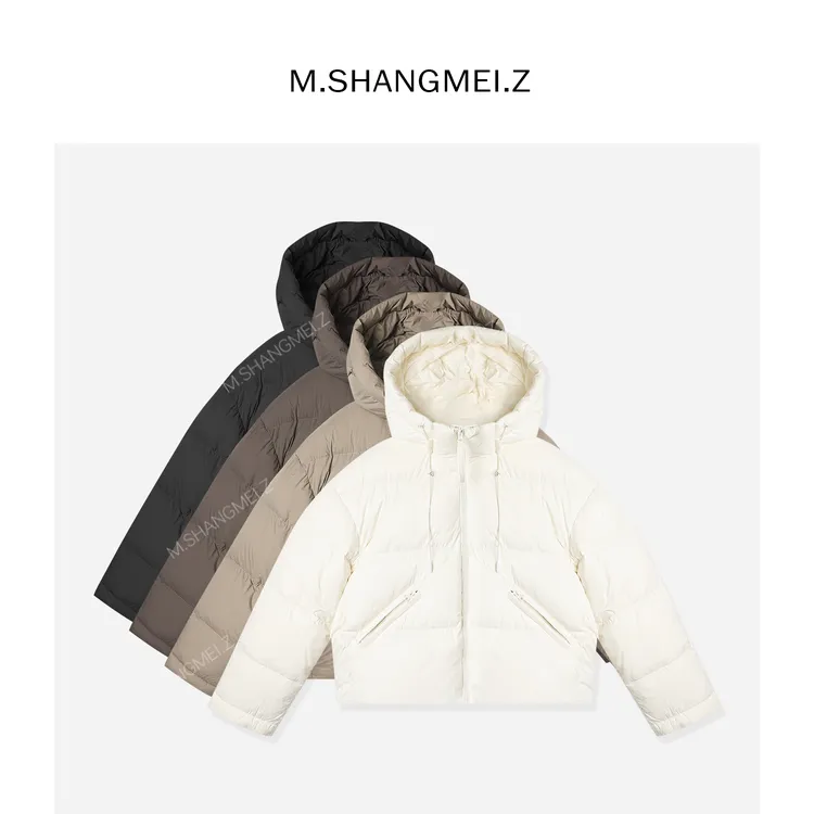 M.SHANGMEI.Z/沐熙【如春】美大哥厚款温暖防风白鸭绒羽绒服X093069
