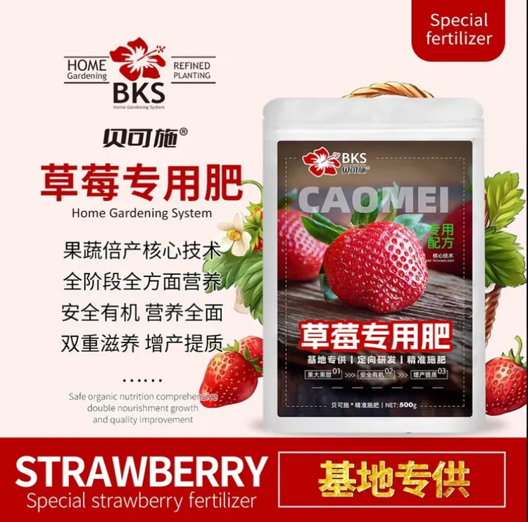 贝可施草莓专用肥园艺专用复合肥绿植养花营养液促生长肥花肥料